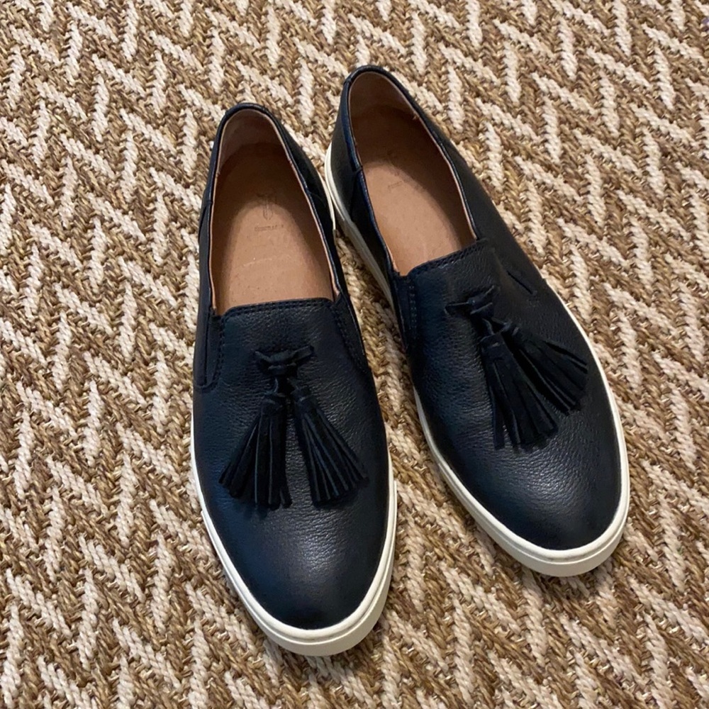 Frye leather slip ons